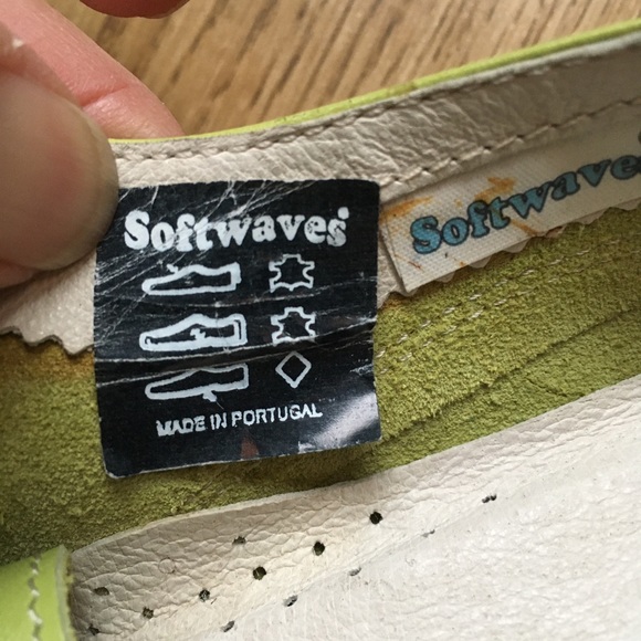 SOFTWAVES Women’s Leather Bowling Style Lace-up Shoes in Green/Cream Size 41 EU - Picture 7 of 9